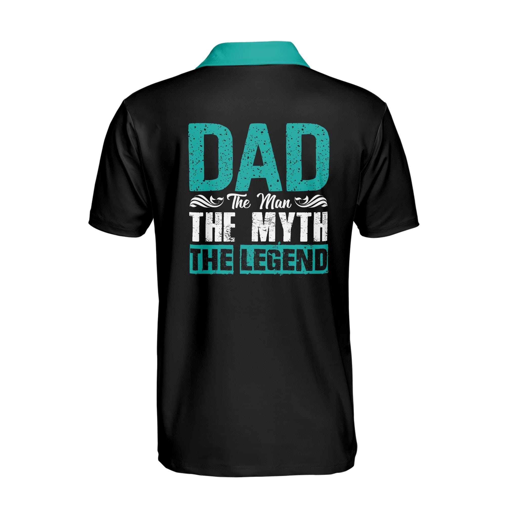 Alternative view of Personalizedize Name Dad Man Myth Legend Black 3D Men's Polo Shirt