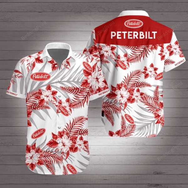 Peterbilt Hawaiian Shirt Tropical Aloha Button Up