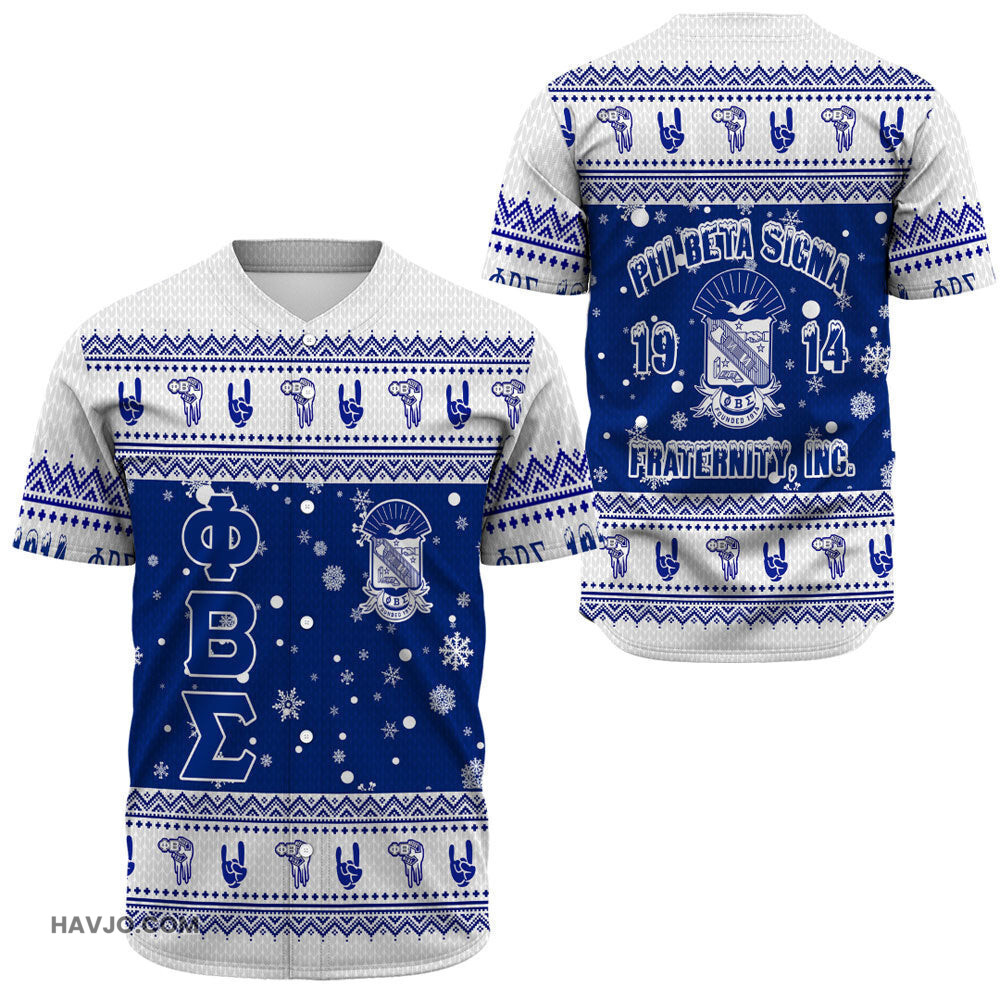 Phi Beta Sigma Christmass Baseball Jersey