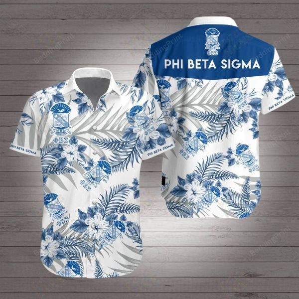 Phi Beta Sigma Hawaiian Shirt Tropical Aloha Button Up