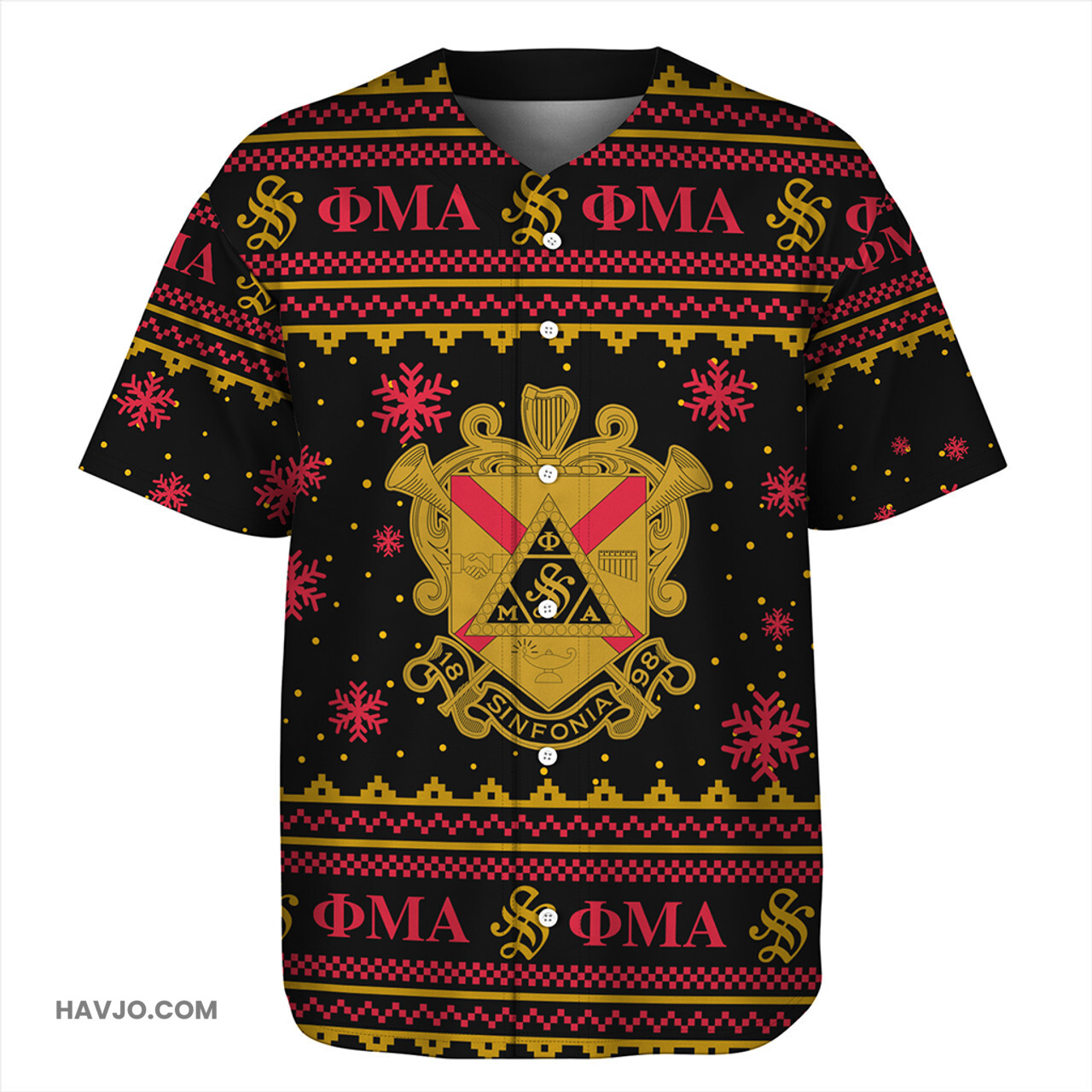 Phi Mu Alpha Sinfonia Christmas Baseball Jersey