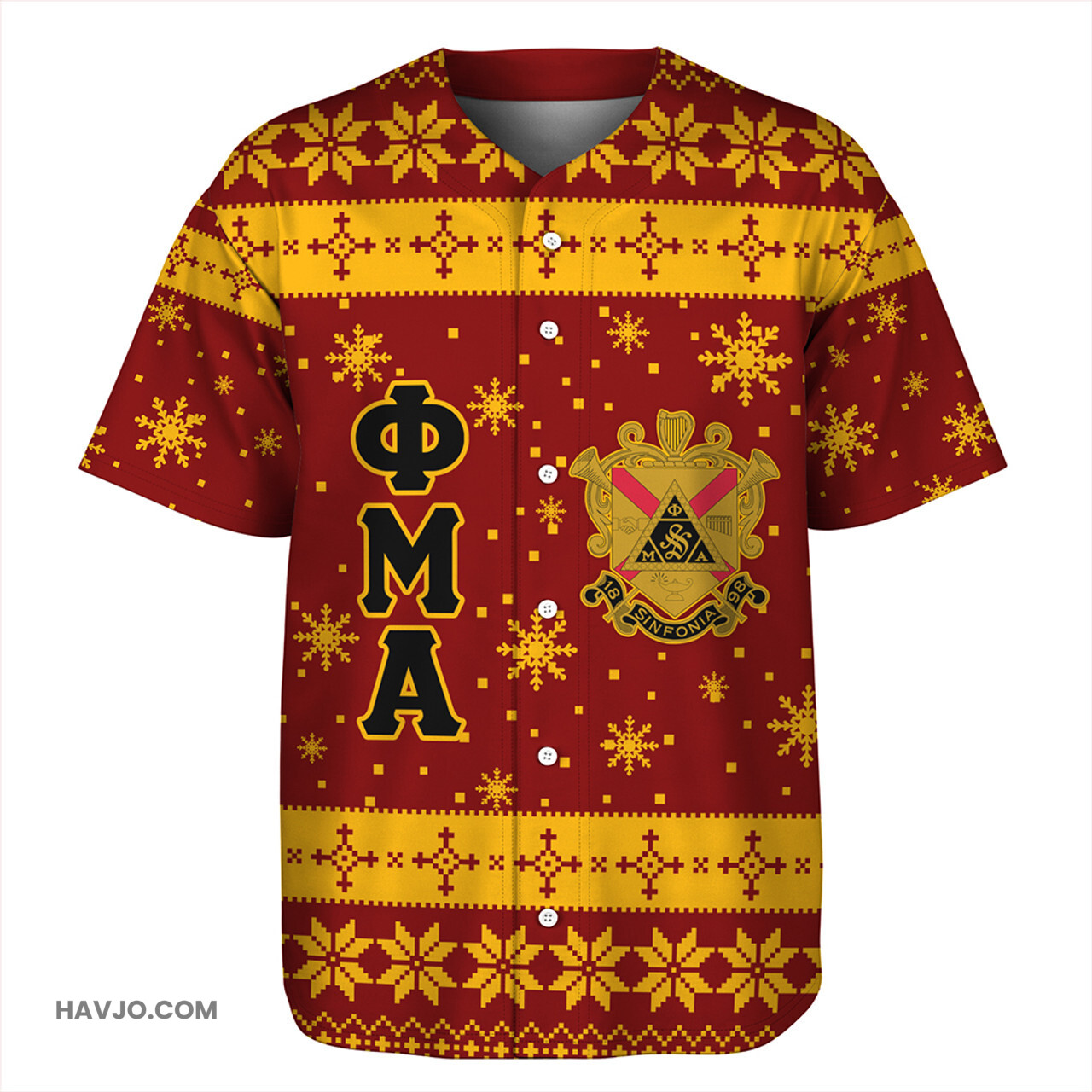 Phi Mu Alpha Sinfonia Christmas Greek Life Baseball Jersey