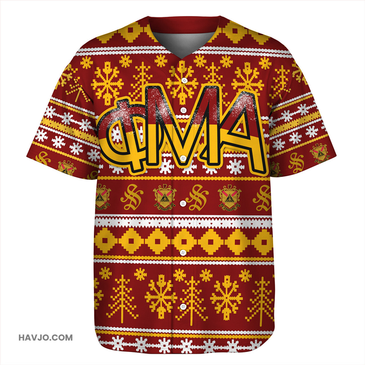 Phi Mu Alpha Sinfonia Christmas Style Grunge Baseball Jersey