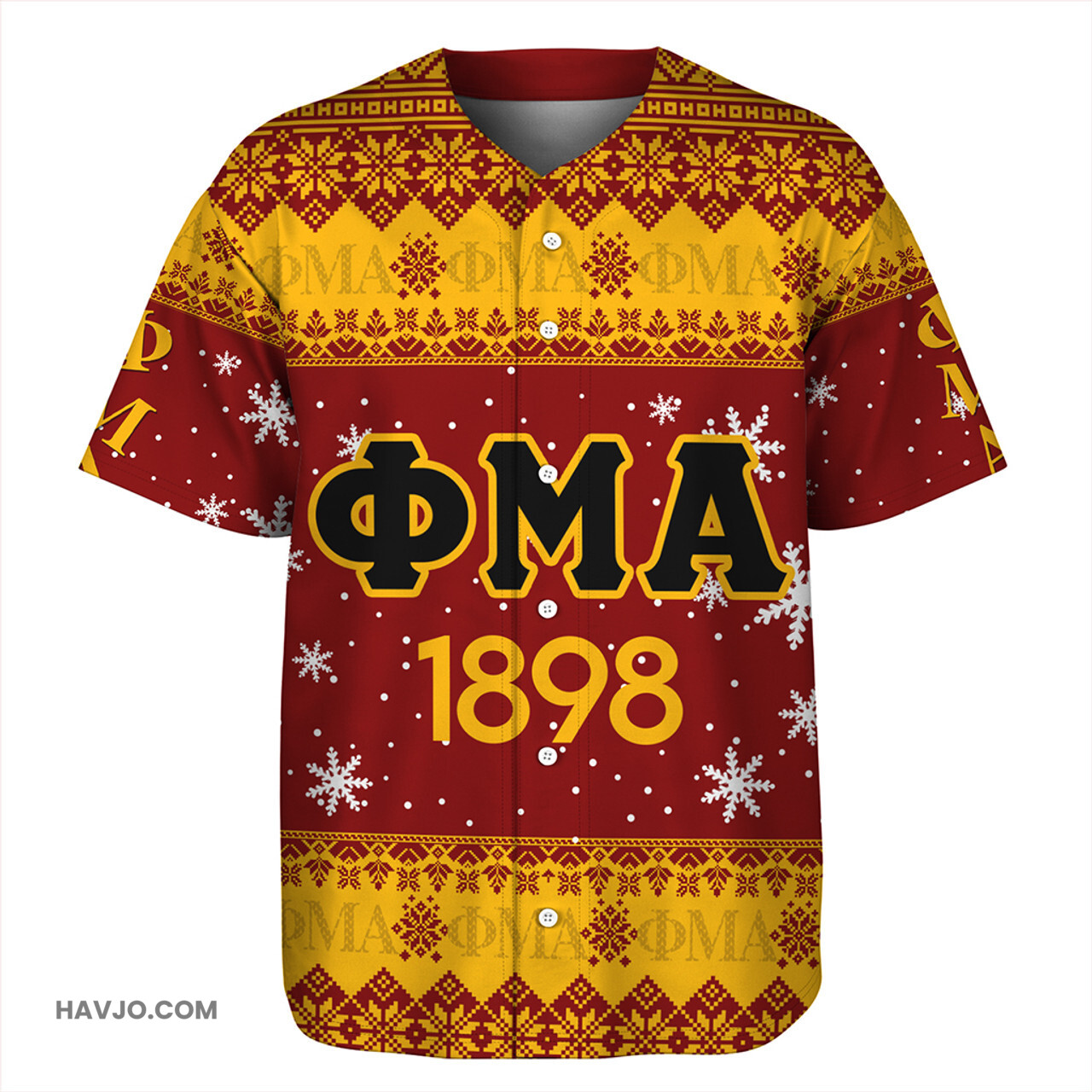 Phi Mu Alpha Sinfonia Christmas Symbols Design Baseball Jersey