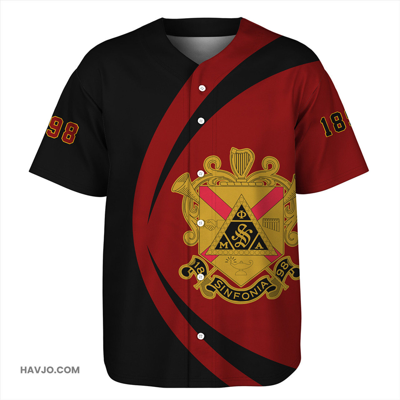Phi Mu Alpha Sinfonia Circle Style Baseball Jersey