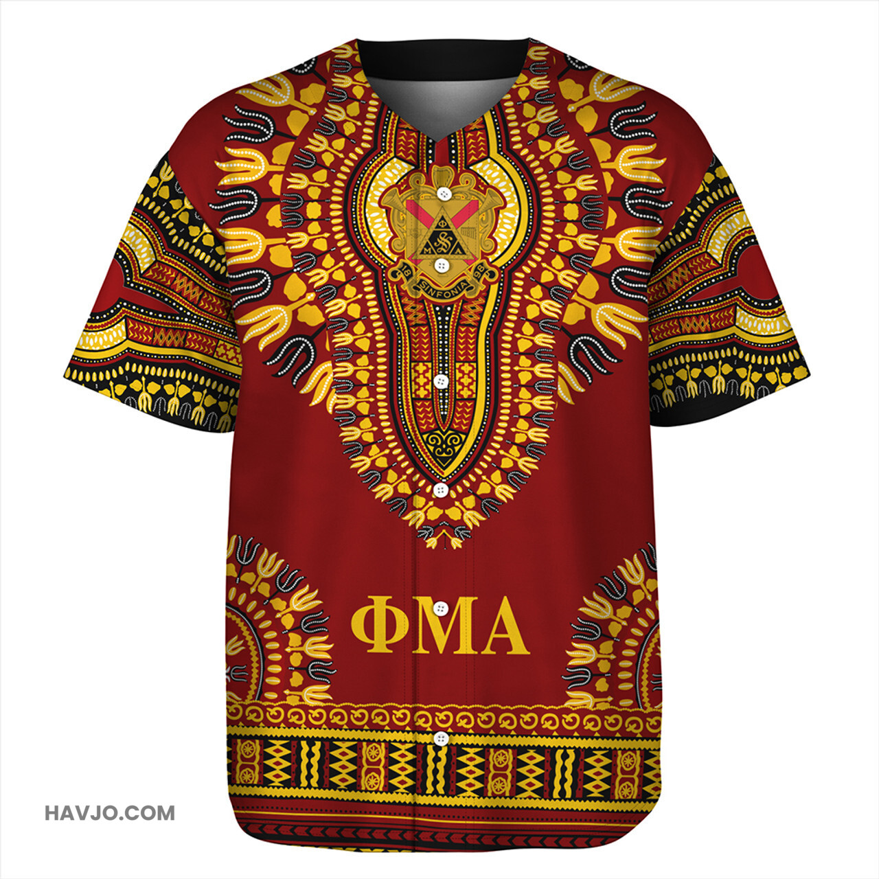 Phi Mu Alpha Sinfonia Dashiki Baseball Jersey