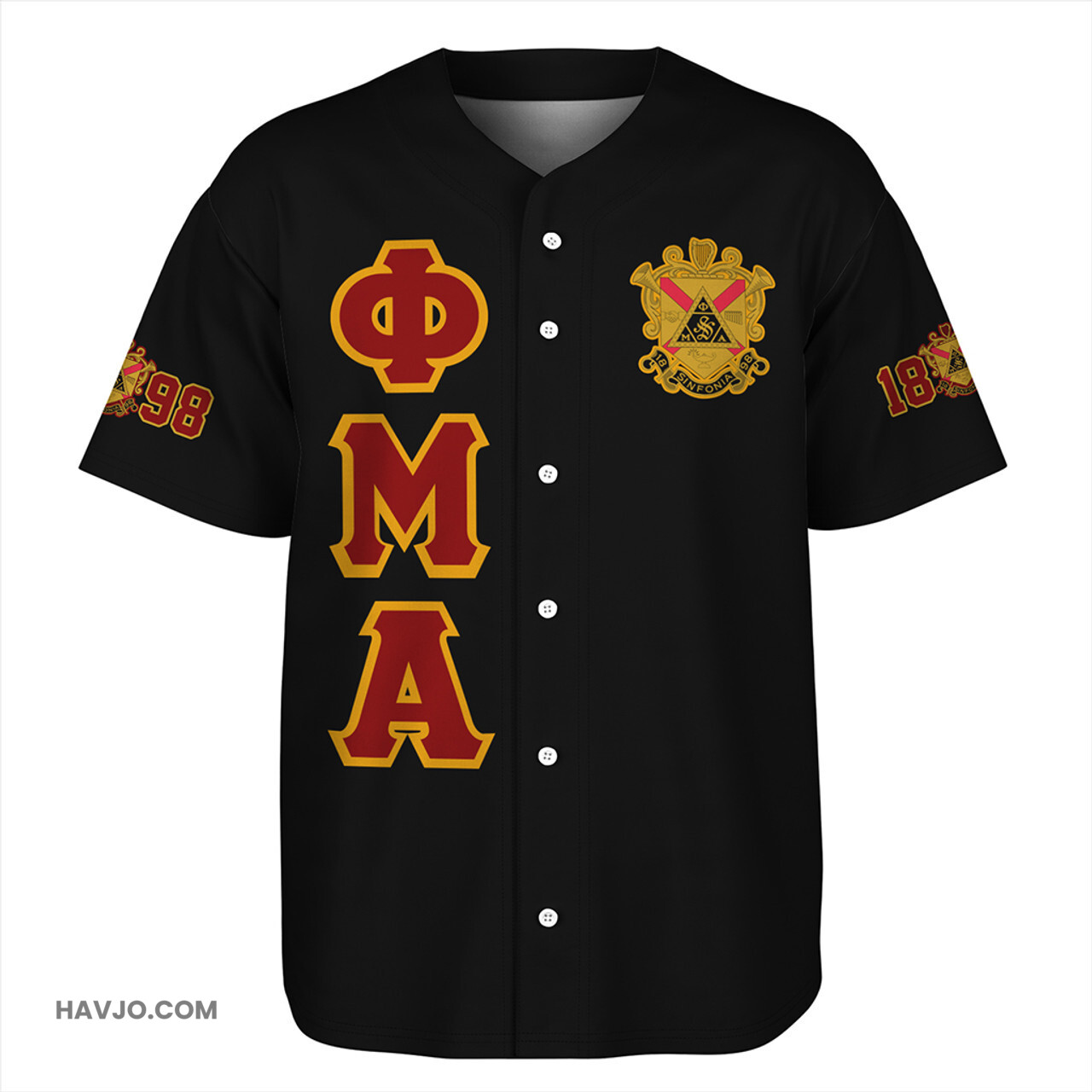 Phi Mu Alpha Sinfonia Letter Baseball Jersey
