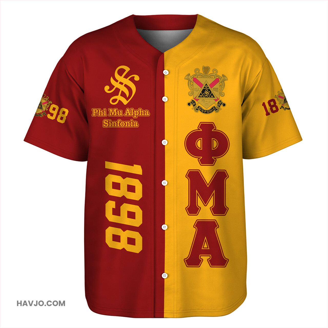 Phi Mu Alpha Sinfonia Sinfonia 1898 Baseball Jersey