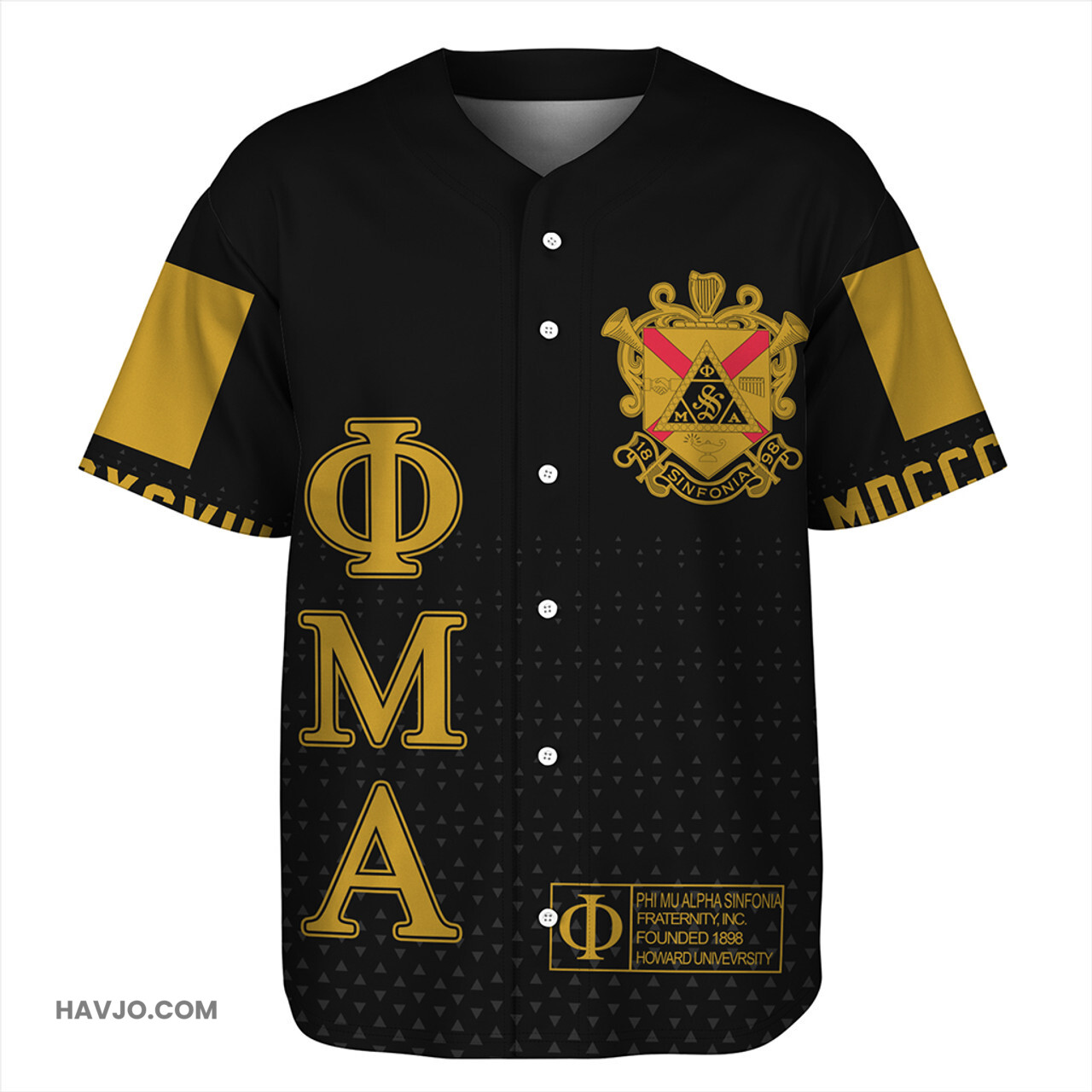 Phi Mu Alpha Sinfonia University 1898 Baseball Jersey