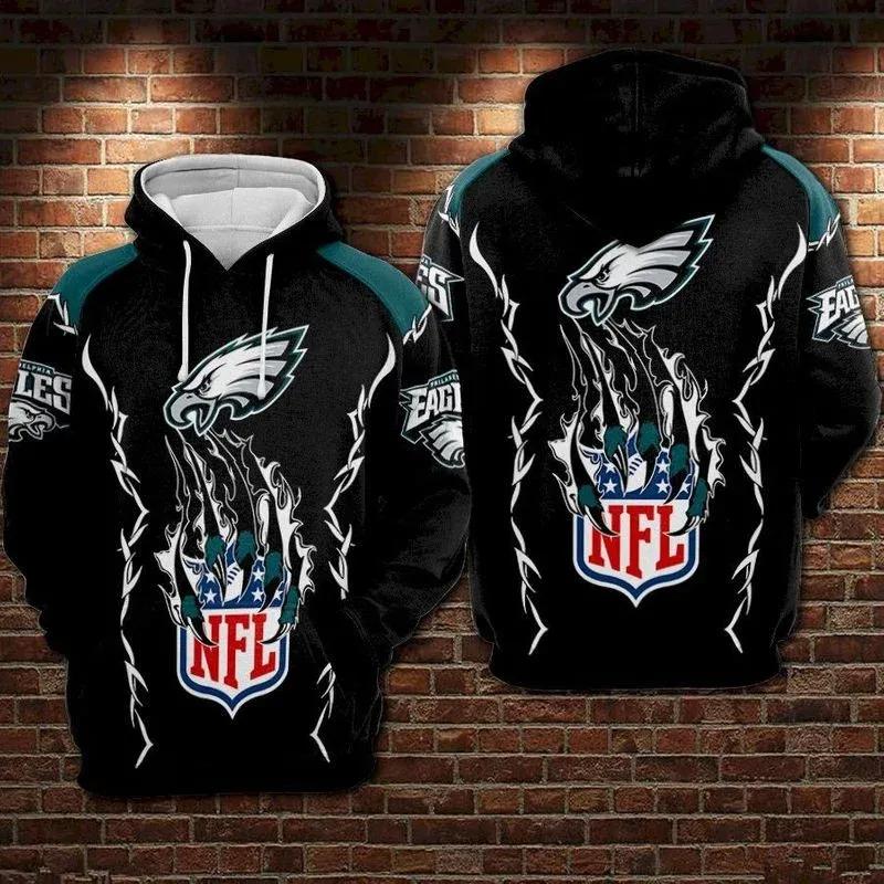 Philadelphia Eagles Claws NFL 3D All Over Print Hoodie