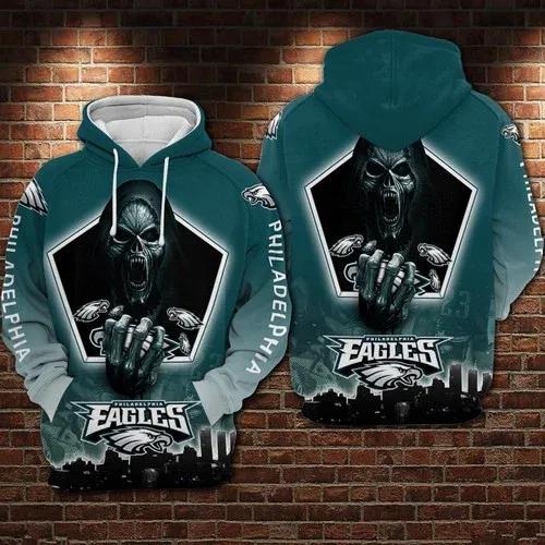 Philadelphia Eagles Death NFL 3D All Over Print Hoodie