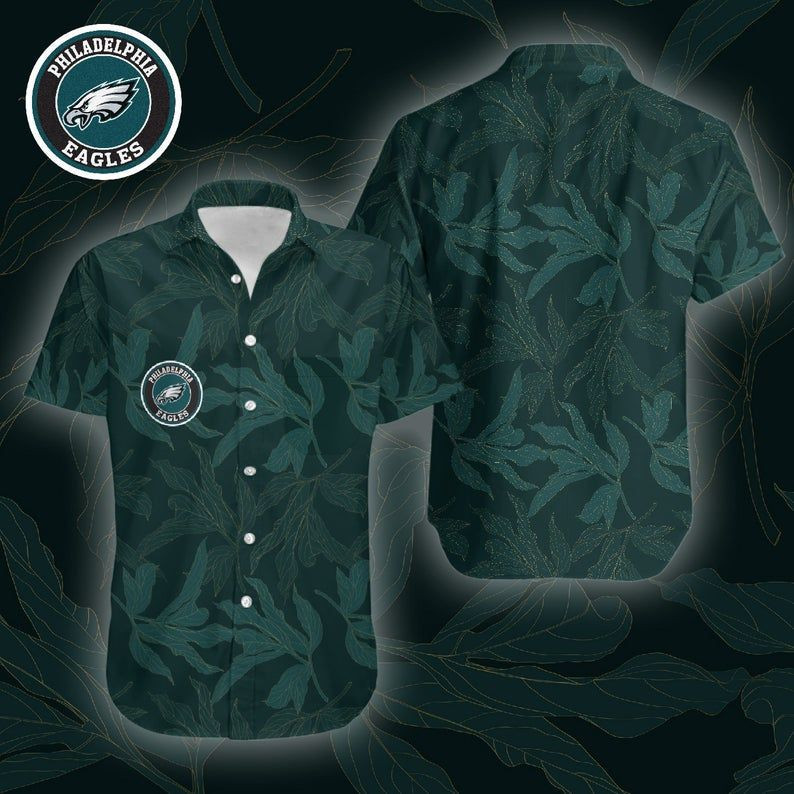 Philadelphia Eagles Football Team For Fans Hawaiian Shirt Tropical Aloha Button Up