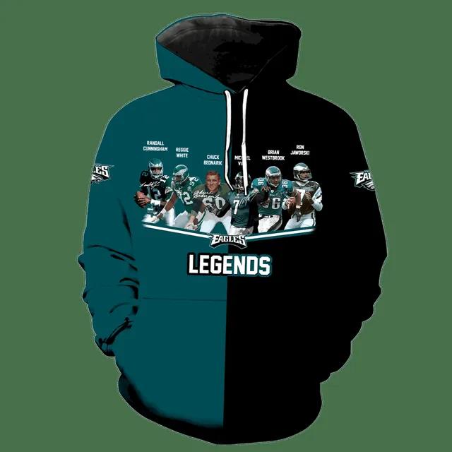 Philadelphia Eagles Legends NFL 3D All Over Print Hoodie