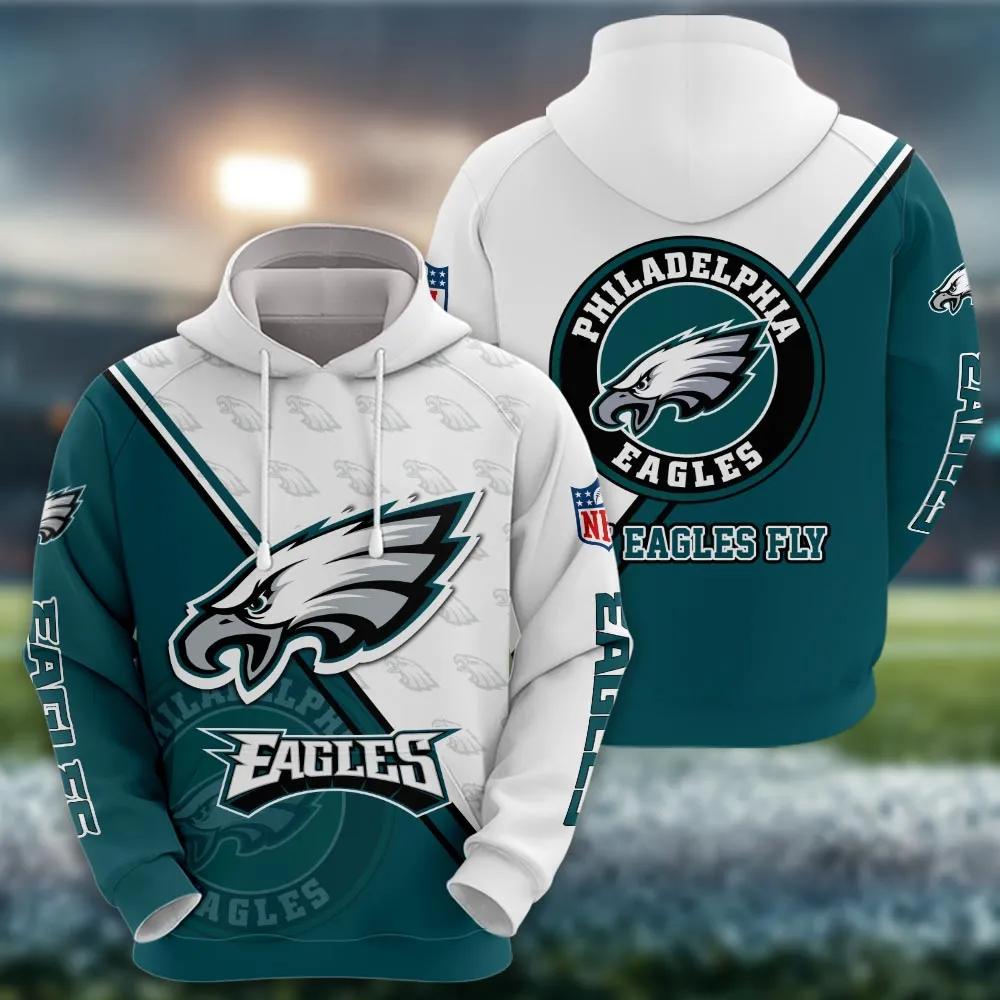 Philadelphia Eagles Logo 3D NFL All Over Print Hoodie