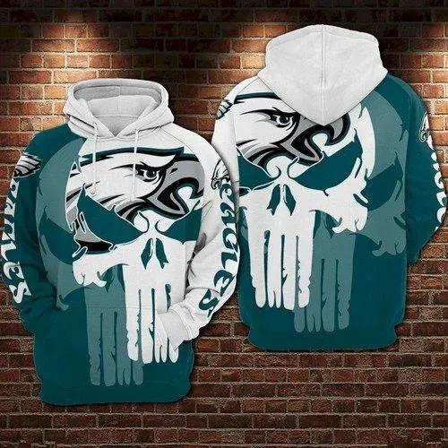 Philadelphia Eagles Punisher NFL 3D All Over Print Hoodie