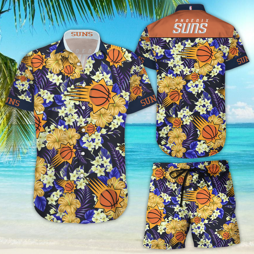 Phoenix Suns Hawaiian Shirt Tropical Aloha Button Up