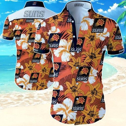 Phoenix Suns Hawaiian Shirt Tropical Aloha Button Up