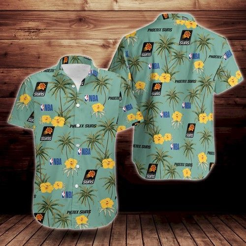 Phoenix Suns Tropical Flower Hawaiian Shirt Tropical Aloha Button Up