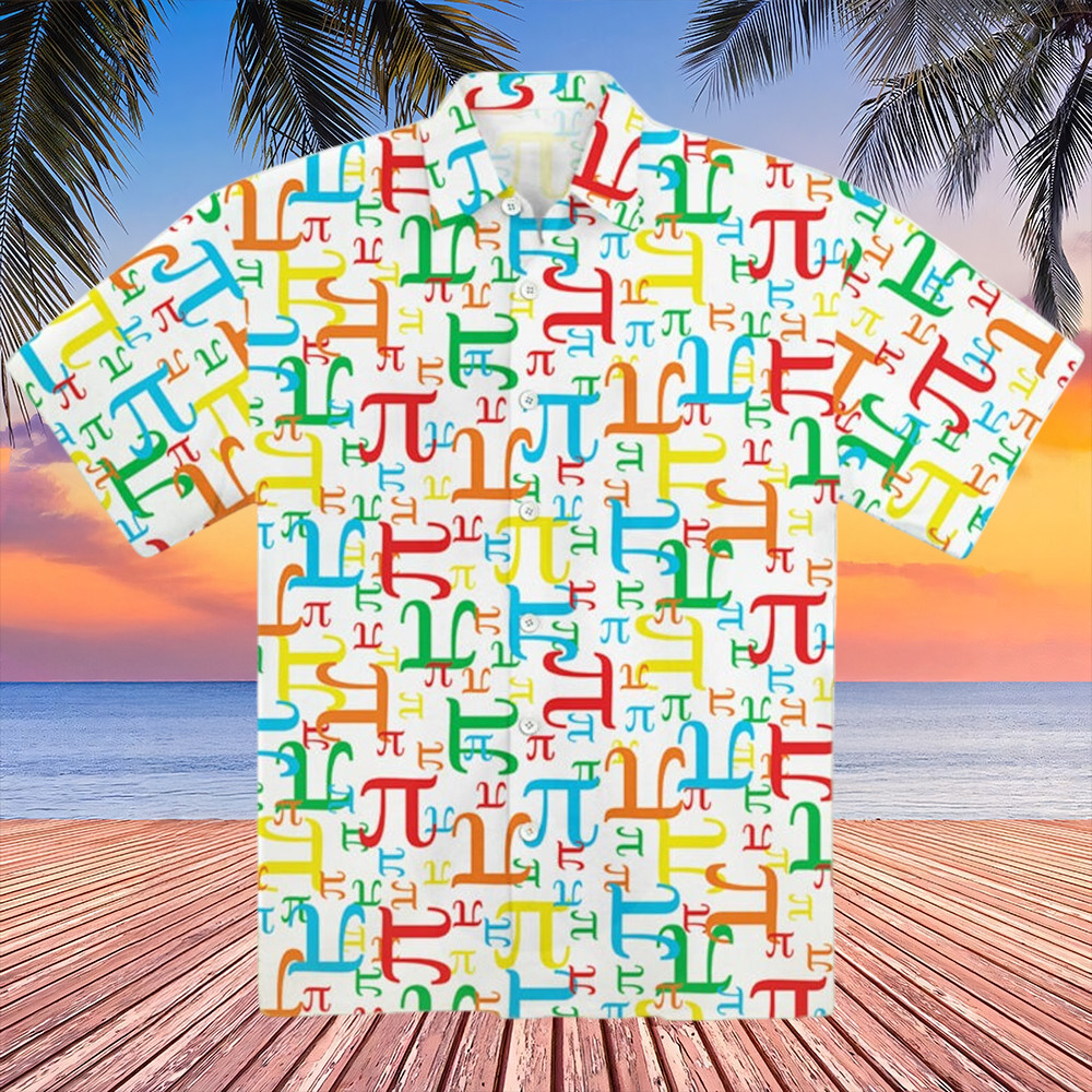 Pieces Of Pi Math Hawaiian Shirt Funny Pi Day Aloha Shirt Gifts For Math Teacher