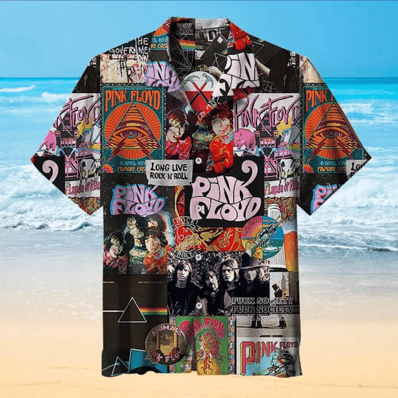Pink Floyd Band Hawaiian Shirt Tropical Aloha Button Up