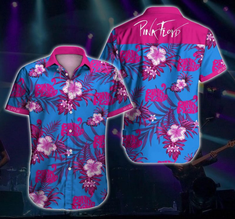Pink Floyd Hawaiian Shirt Tropical Aloha Button Up