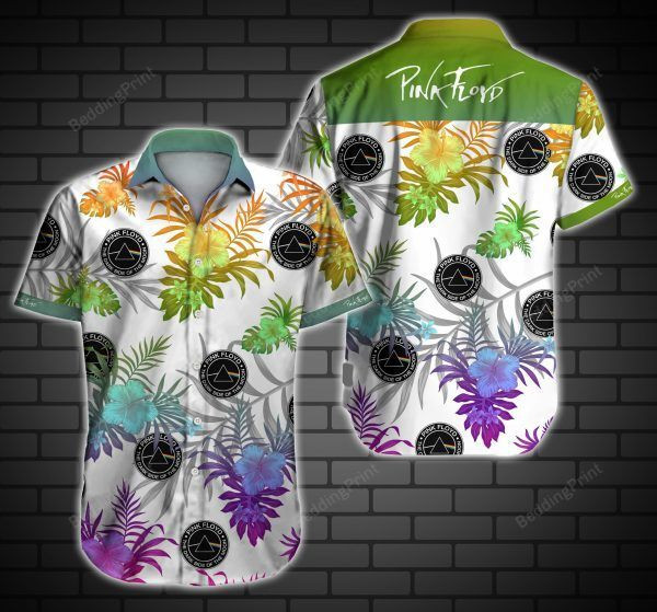 Pink Floyd Hawaiian Shirt Tropical Aloha Button Up
