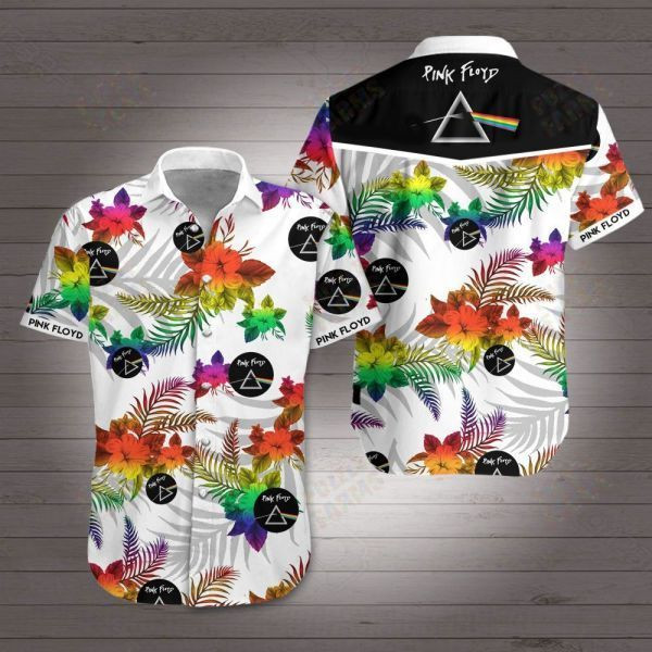 Pink Floyd Hawaiian Shirt Tropical Aloha Button Up