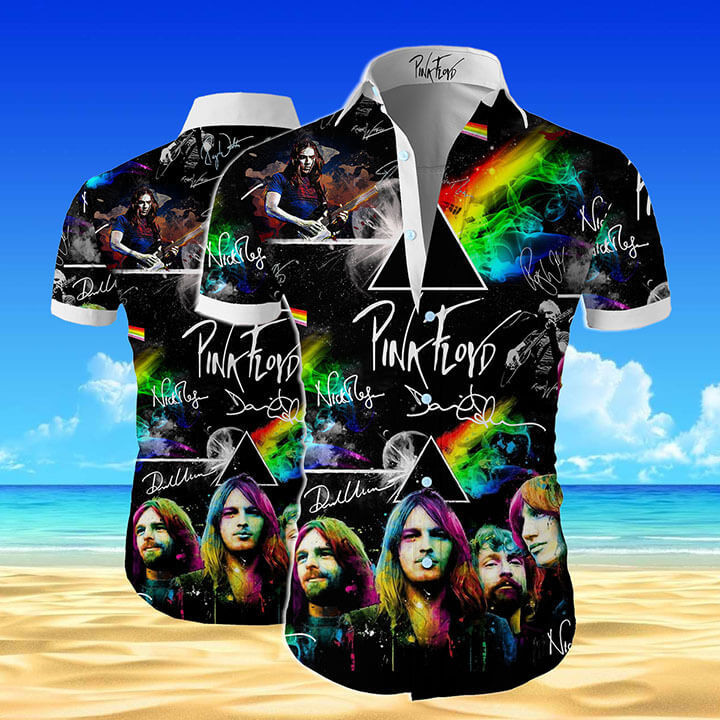 Pink Floyd Hawaiian Shirt Tropical Aloha Button Up