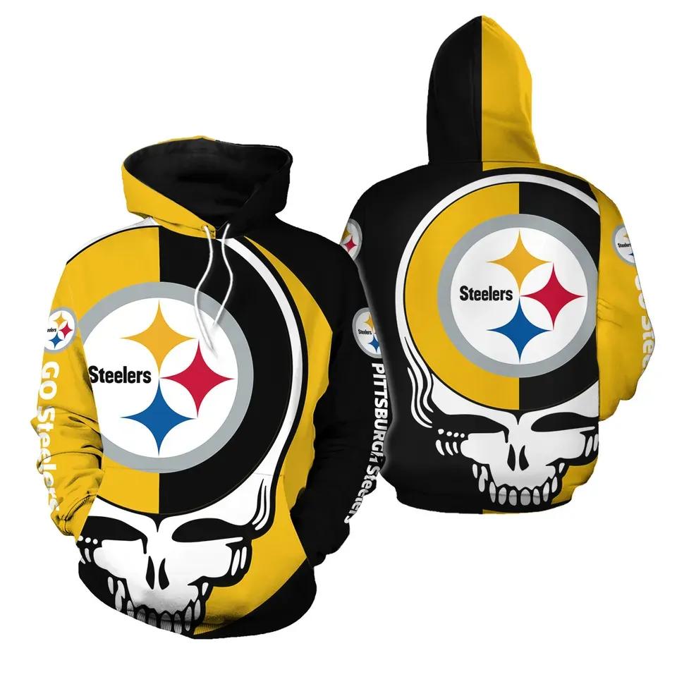 Pittsburgh Football Team Steelerss Grateful Dead NFL 3D All Over Print Hoodie