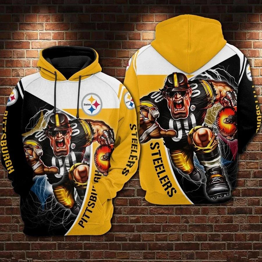 Pittsburgh Football Team Steelerss NFL 3D All Over Print Hoodie