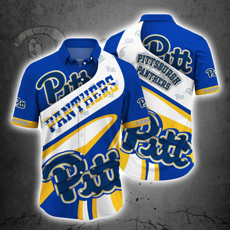 Pittsburgh Panthers Ncaa Hawaiian Shirt Tropical Aloha Button Up