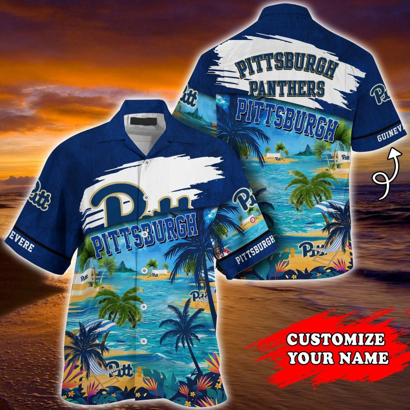 Pittsburgh Panthers Ncaa Personalized Summer Hawaiian Shirt Tropical Aloha Button Up
