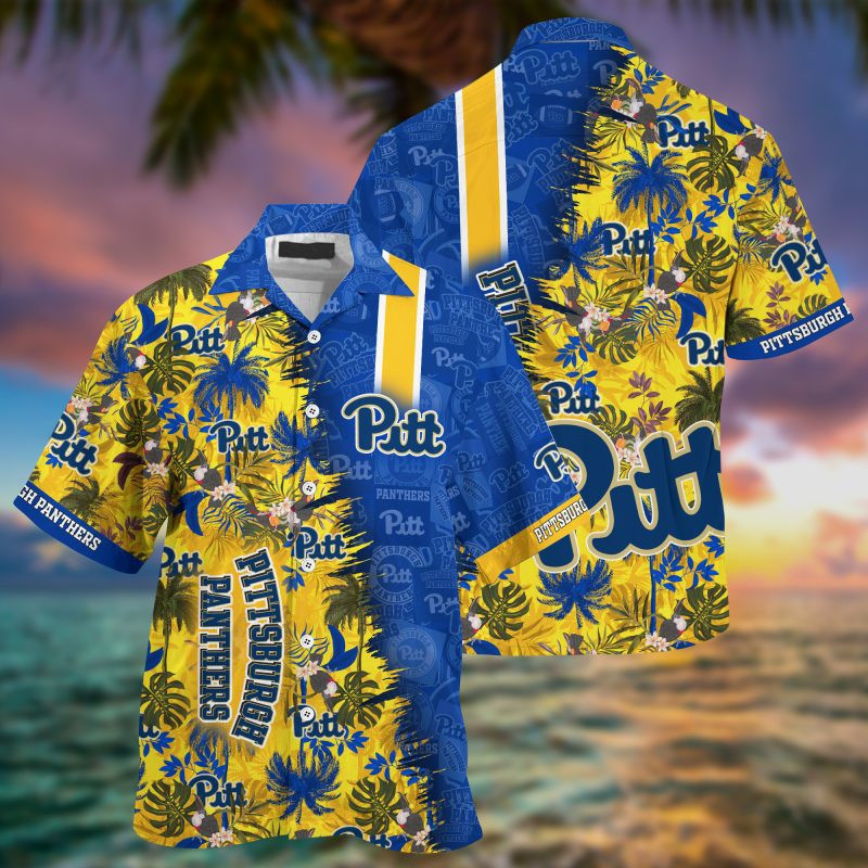 Pittsburgh Panthers Ncaa Summer Hawaiian Shirt Tropical Aloha Button Up