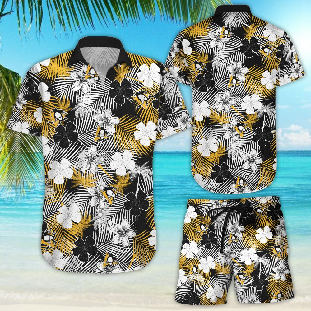 Pittsburgh-penguins Hawaiian Shirt Tropical Aloha Button Up