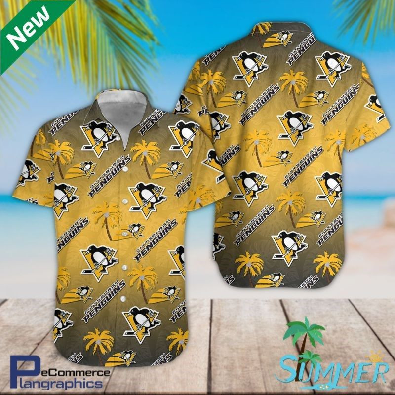 Pittsburgh Penguins Hockey Team 3d Print Hawaiian Shirt Tropical Aloha Button Up