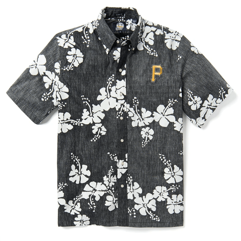 Pittsburgh Pirates 50th State Hawaiian Shirt Tropical Aloha Button Up