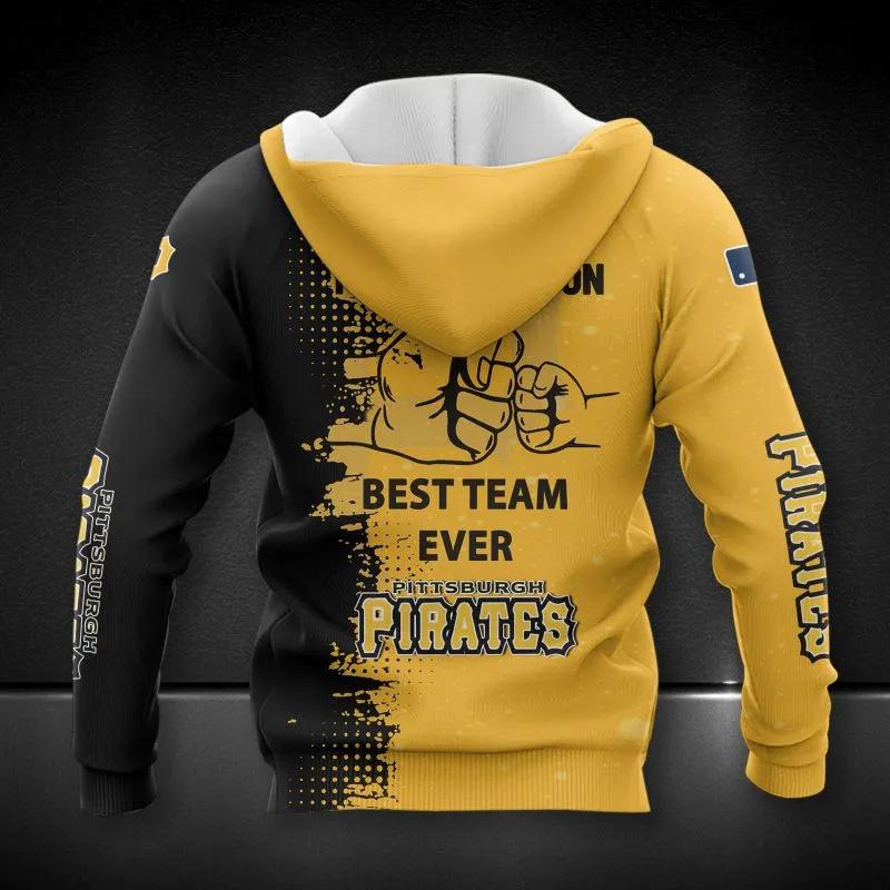 Alternative view of Pittsburgh Pirates Dad And Son MLB All Over Print Hoodie