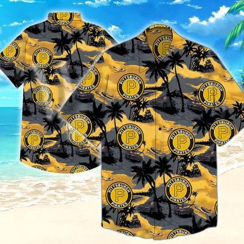 Pittsburgh Pirates Hawaiian Shirt Tropical Aloha Button Up