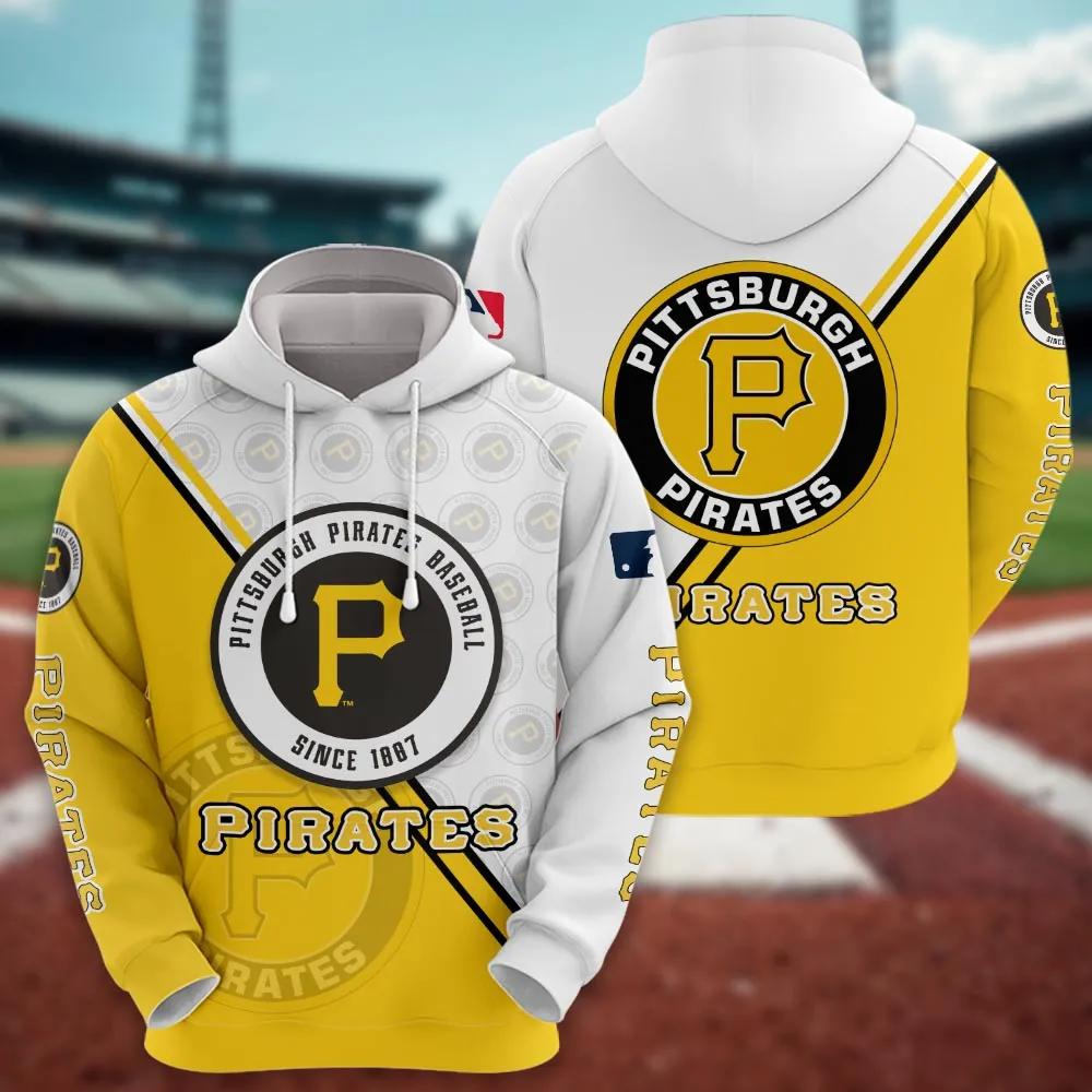 Pittsburgh Pirates Logo 3D MLB All Over Print Hoodie