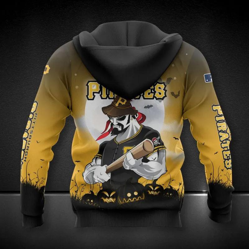 Alternative view of Pittsburgh Pirates Mascot MLB All Over Print Hoodie