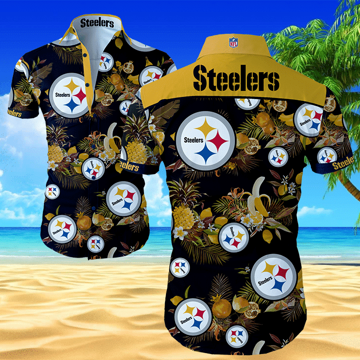 Pittsburgh Steelers Classic Premium Hawaiian Shirt Tropical Aloha Button Up