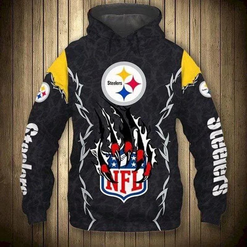 Pittsburgh Steelers Claws NFL 3D All Over Print Hoodie