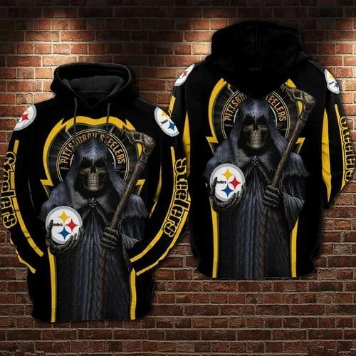 Pittsburgh Steelers Death NFL 3D All Over Print Hoodie