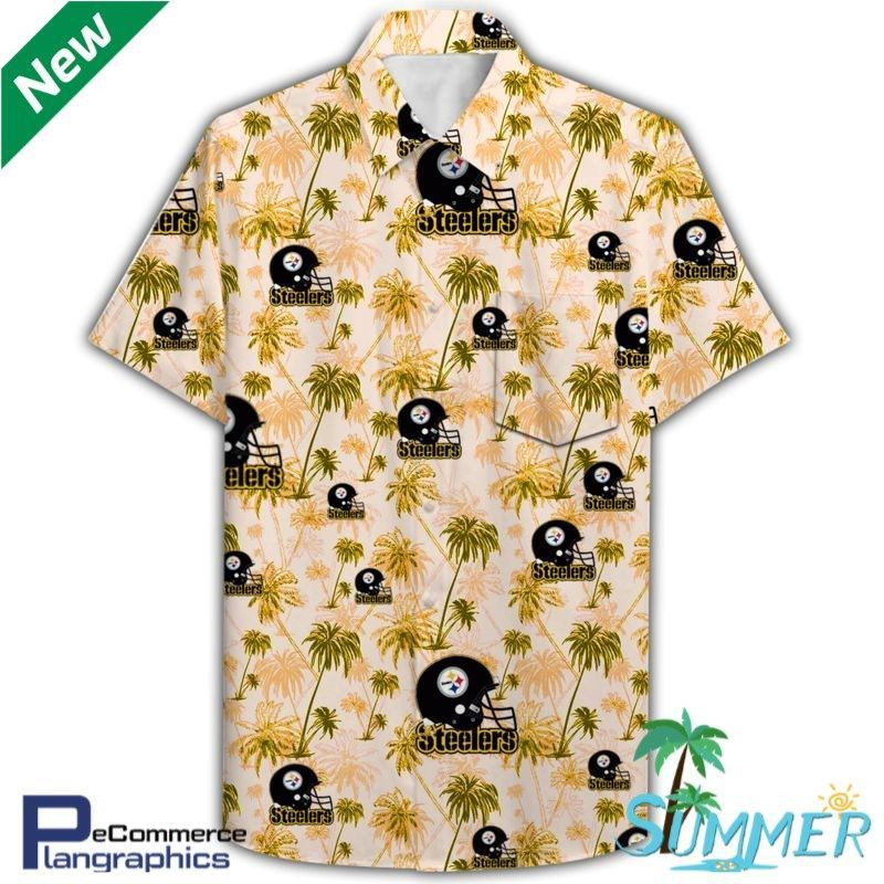 Pittsburgh Steelers Football Team Aop Aloha Shirt Hawaiian Shirt Tropical Aloha Button Up