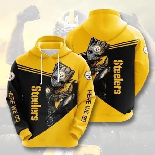 Pittsburgh Steelers Groot NFL 3D All Over Print Hoodie