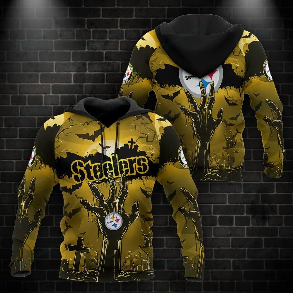 Pittsburgh Steelers Halloween NFL 3D All Over Print Hoodie