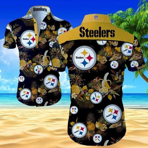 Pittsburgh Steelers Hawaiian Shirt Tropical Aloha Button Up