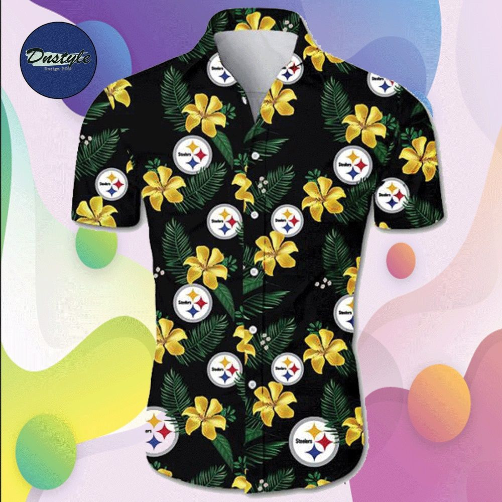 Pittsburgh Steelers Hawaiian Shirt Tropical Aloha Button Up