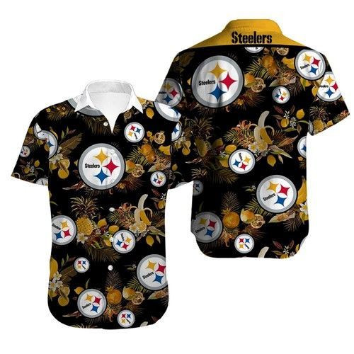 Pittsburgh Steelers Hawaiian Shirt Tropical Aloha Button Up