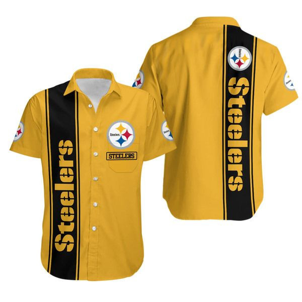 Pittsburgh Steelers Hawaiian Shirt Tropical Aloha Button Up